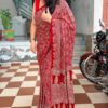 Silk saree(Dark Carmine)