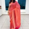 Georgette Banarsi Bandhej saree