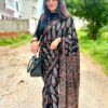 Hand blocked Ajrakh Modal silk
